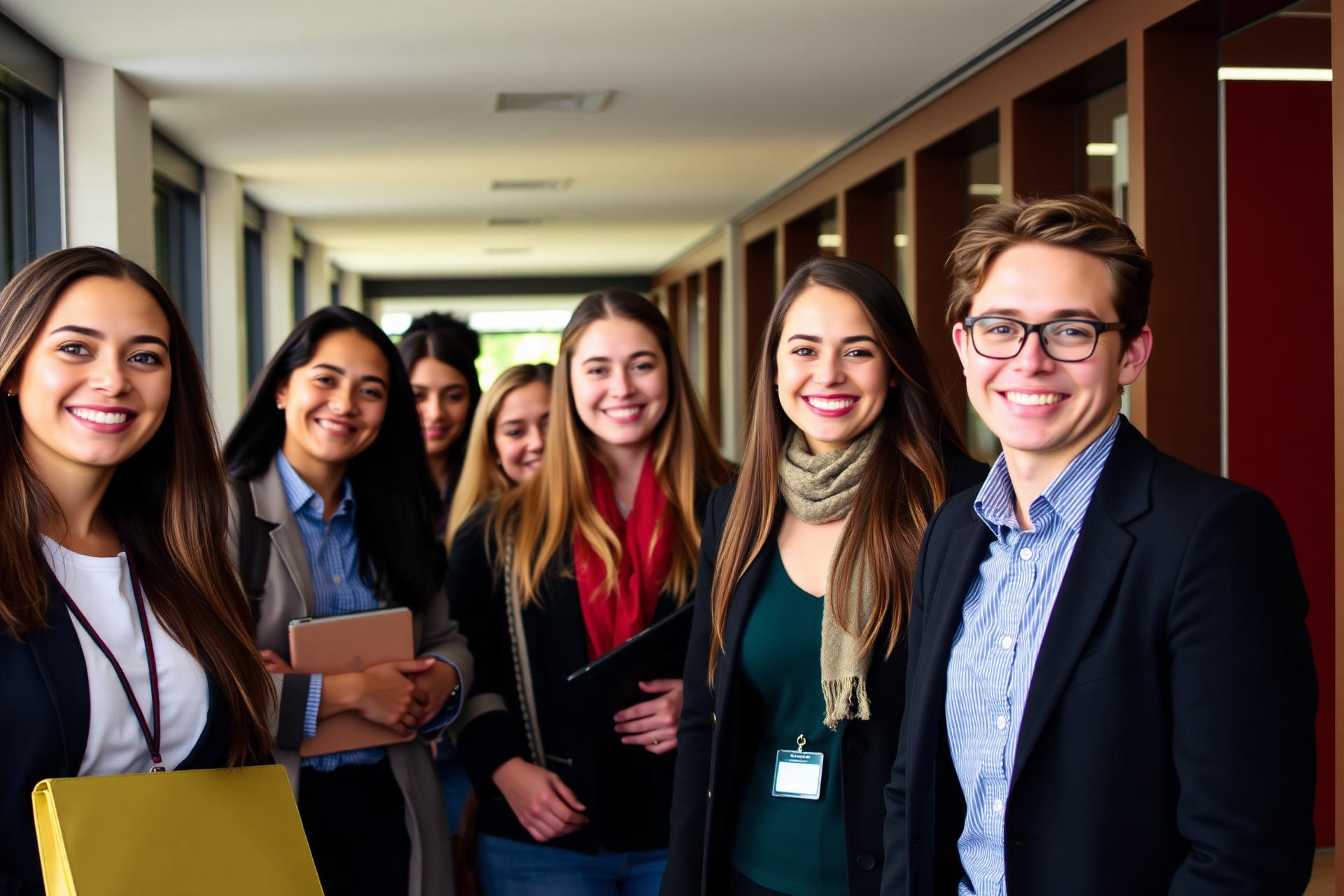 Diverse group of career-ready students at a Canadian college